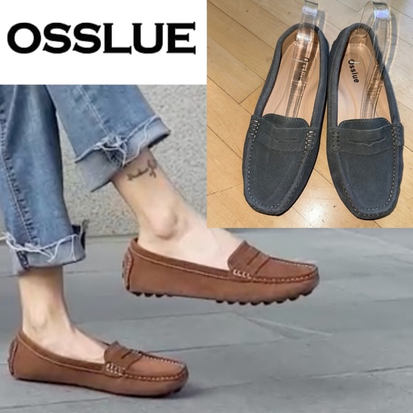 OSSLUE Shoes - New OSSLUE grey driving flat moccasins, 10.5,  PG1470
